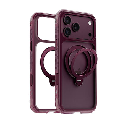 iPhone 18 Pro Kılıf Wiwu AG-203 AeroGuard Ultra Serisi M-safe Şarj Özellikli Airbag Tasarımlı Standlı Kılıf
