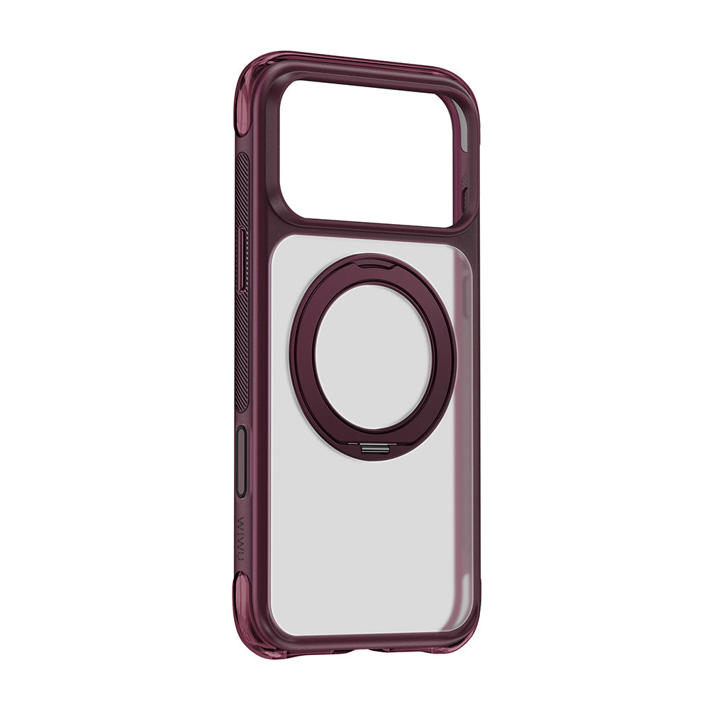 iPhone 18 Pro Kılıf Wiwu AG-203 AeroGuard Ultra Serisi M-safe Şarj Özellikli Airbag Tasarımlı Standlı Kılıf