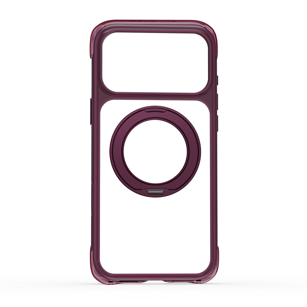 iPhone 18 Pro Kılıf Wiwu AG-203 AeroGuard Ultra Serisi M-safe Şarj Özellikli Airbag Tasarımlı Standlı Kılıf