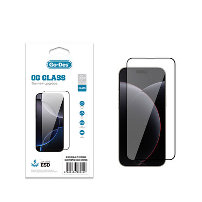 iPhone 18 Pro Max Go Des OG Glass Antistatik Temperli Cam Ekran Koruyucu