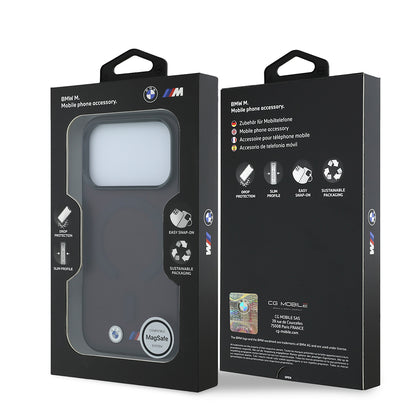 iPhone 18 Pro Max Kılıf BMW Orijinal Lisanslı M-safe Şarj Özellikli Metal Buton Tasarımlı Buzlu IML Baskılı Kılıf