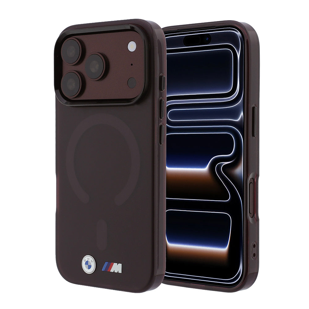iPhone 18 Pro Max Kılıf BMW Orijinal Lisanslı M-safe Şarj Özellikli Metal Buton Tasarımlı Buzlu IML Baskılı Kılıf
