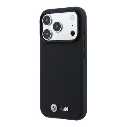 iPhone 18 Pro Max Kılıf BMW Orijinal Lisanslı M-safe Şarj Özellikli Metal Logolu Karbon Fiber Kevlar Kılıf