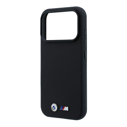 iPhone 18 Pro Max Kılıf BMW Orijinal Lisanslı M-safe Şarj Özellikli Metal Logolu Karbon Fiber Kevlar Kılıf