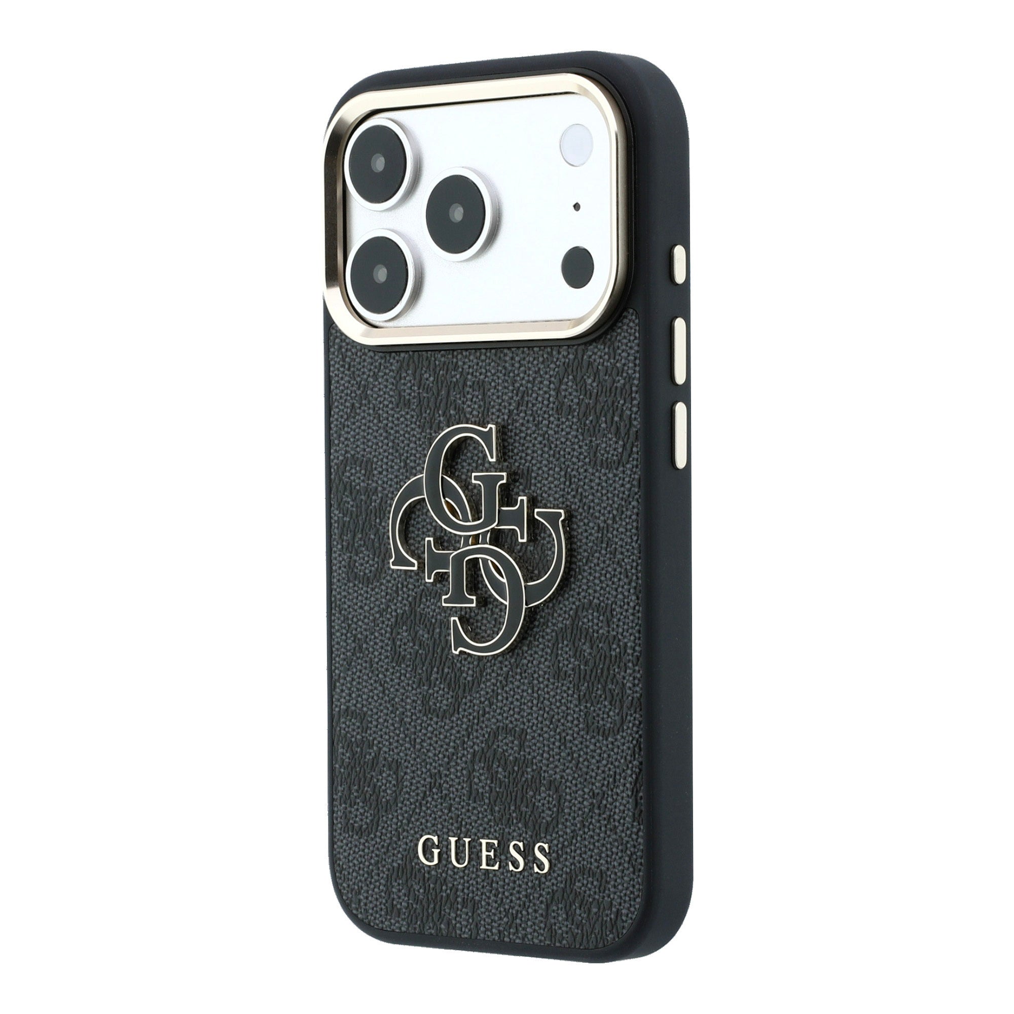 iPhone 18 Pro Max Kılıf Guess Orijinal Lisanslı 4G Büyük Resin Logolu PU Kılıf