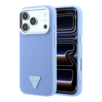 iPhone 18 Pro Max Kılıf Guess Orijinal Lisanslı M-safe Şarj Özellikli Grained Triangle Kılıf