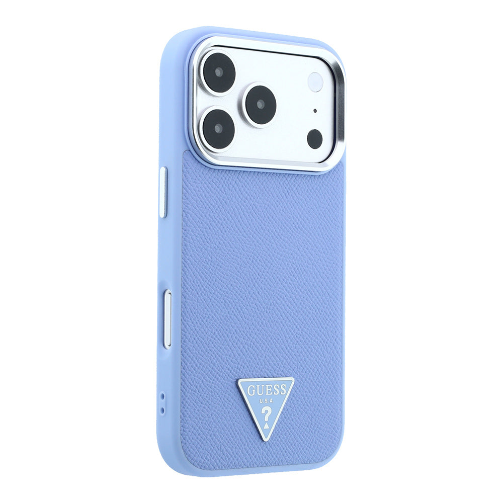iPhone 18 Pro Max Kılıf Guess Orijinal Lisanslı M-safe Şarj Özellikli Grained Triangle Kılıf