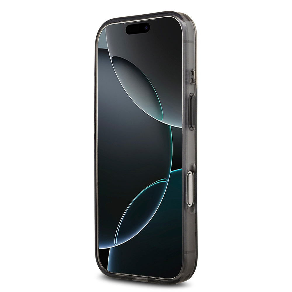 iPhone 18 Pro Max Kılıf Guess Orijinal Lisanslı M-safe Şarj Özellikli IML Peony ve 4G Desenli Klasik Logolu Kılıf