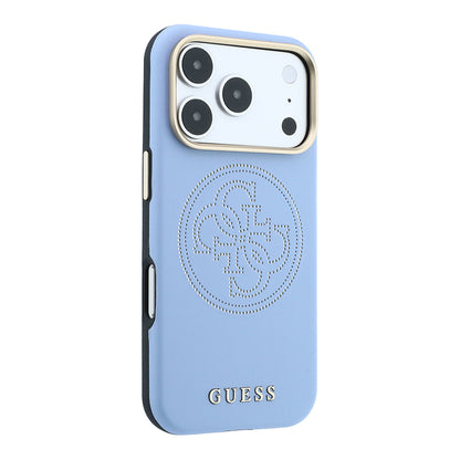 iPhone 18 Pro Max Kılıf Guess Orijinal Lisanslı M-safe Şarj Özellikli PU Delikli 4G ve Yazı Logolu Kılıf