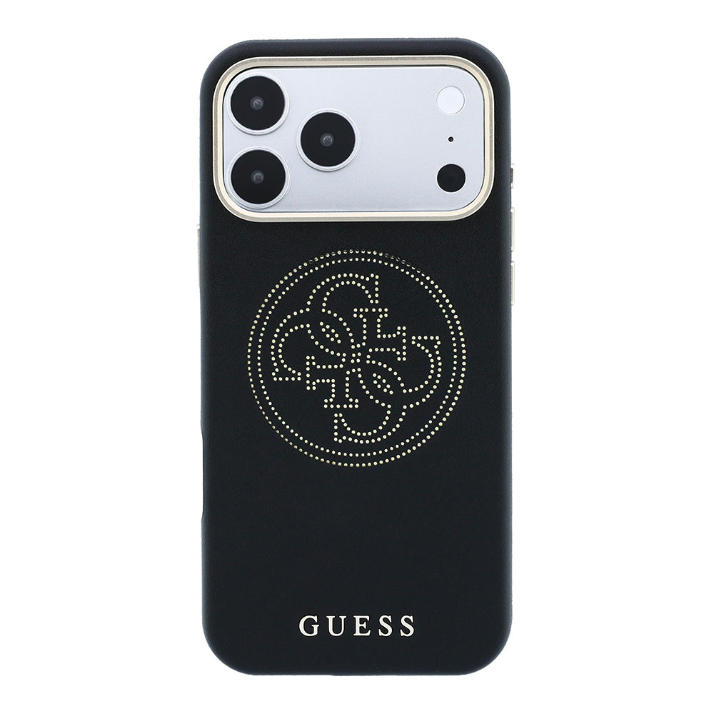 iPhone 18 Pro Max Kılıf Guess Orijinal Lisanslı M-safe Şarj Özellikli PU Delikli 4G ve Yazı Logolu Kılıf