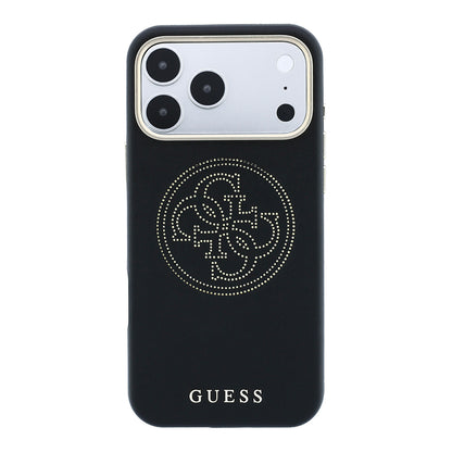 iPhone 18 Pro Max Kılıf Guess Orijinal Lisanslı M-safe Şarj Özellikli PU Delikli 4G ve Yazı Logolu Kılıf