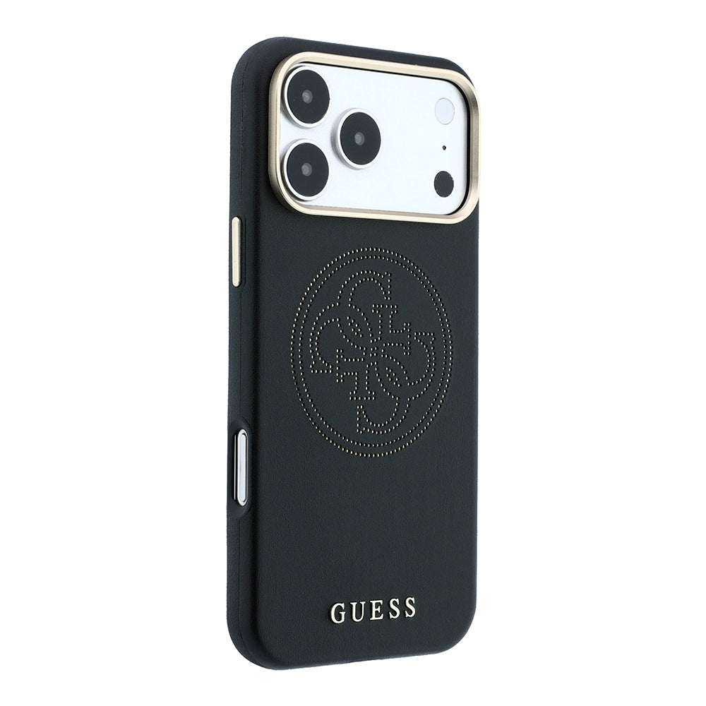 iPhone 18 Pro Max Kılıf Guess Orijinal Lisanslı M-safe Şarj Özellikli PU Delikli 4G ve Yazı Logolu Kılıf