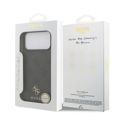 iPhone 18 Pro Max Kılıf Guess Orijinal Lisanslı M-safe Şarj Özellikli Small 4G Classic Kılıf