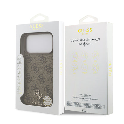 iPhone 18 Pro Max Kılıf Guess Orijinal Lisanslı M-safe Şarj Özellikli Small 4G Classic Kılıf