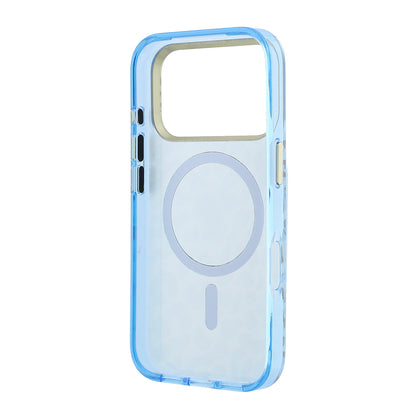 iPhone 18 Pro Max Kılıf Guess Orijinal Lisanslı M-safe Şarj Özellikli Üçgen Logolu Simli Leopar Desenli Kılıf