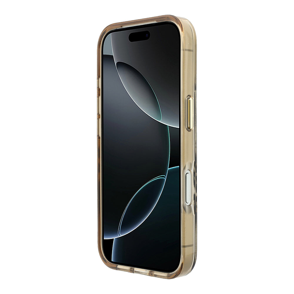 iPhone 18 Pro Max Kılıf Guess Orijinal Lisanslı M-safe Şarj Özellikli Üçgen Logolu Zebra Desenli Silikon Kılıf