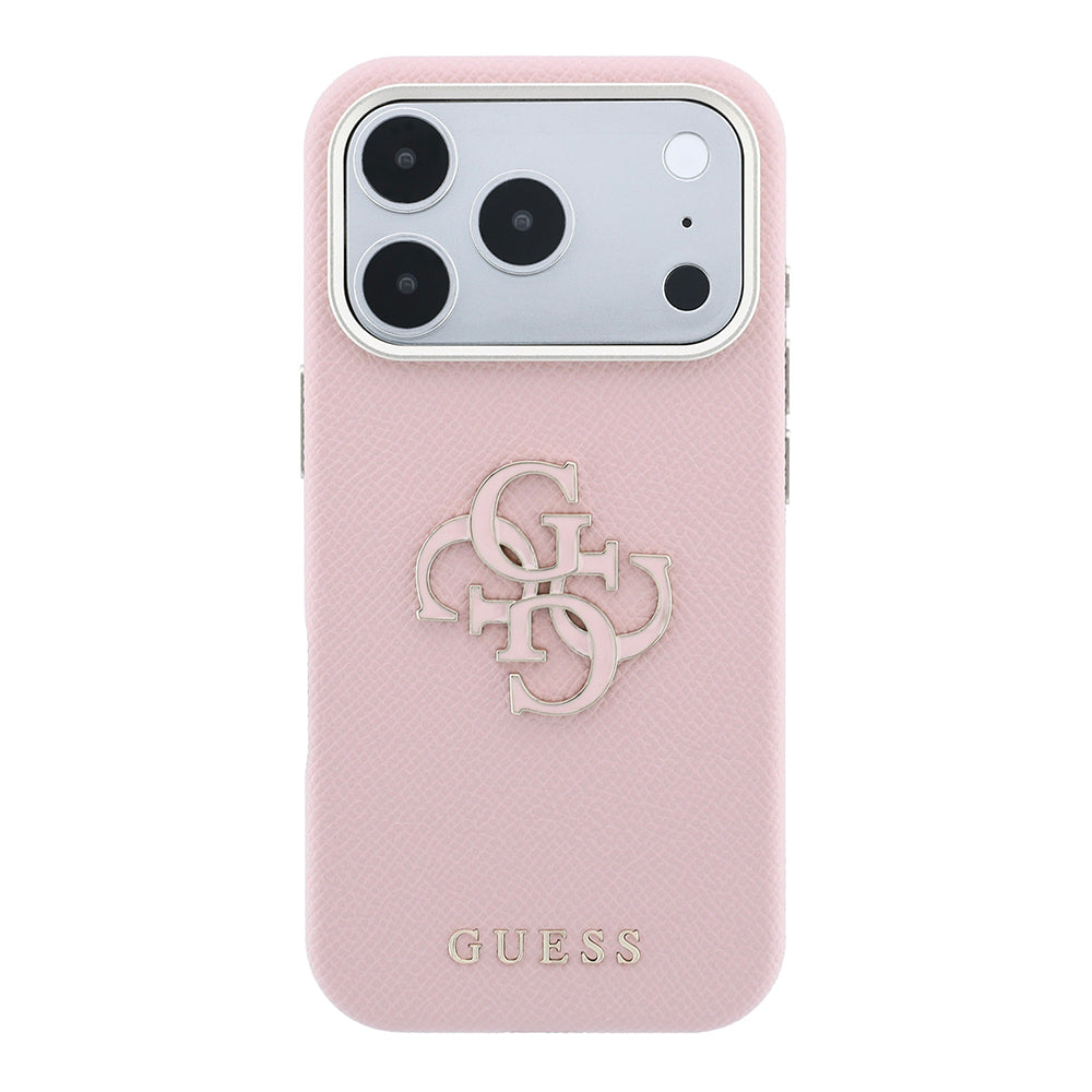 iPhone 18 Pro Max Kılıf Guess Orijinal Lisanslı PU Yazı ve 4G Büyük Metal Logolu Kılıf