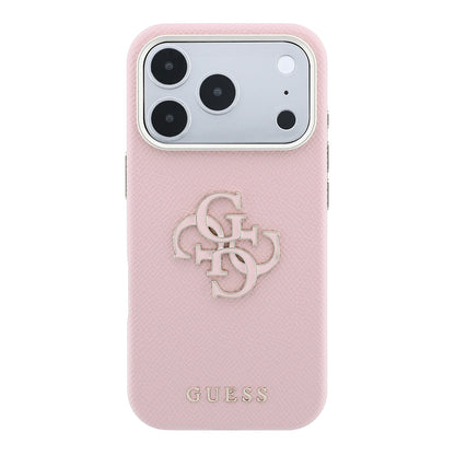 iPhone 18 Pro Max Kılıf Guess Orijinal Lisanslı PU Yazı ve 4G Büyük Metal Logolu Kılıf