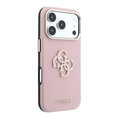iPhone 18 Pro Max Kılıf Guess Orijinal Lisanslı PU Yazı ve 4G Büyük Metal Logolu Kılıf