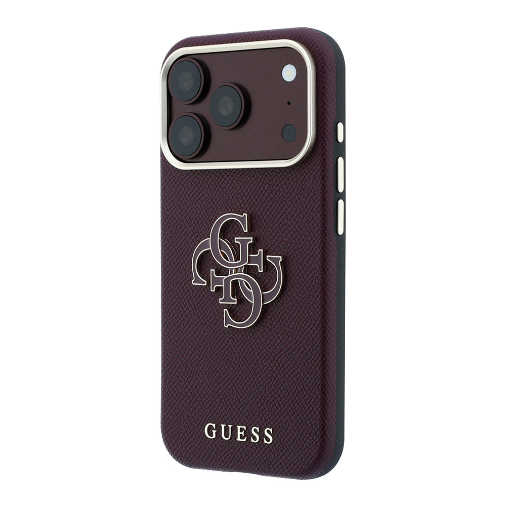 iPhone 18 Pro Max Kılıf Guess Orijinal Lisanslı PU Yazı ve 4G Büyük Metal Logolu Kılıf