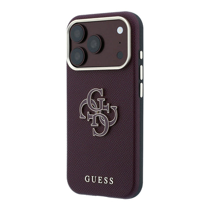 iPhone 18 Pro Max Kılıf Guess Orijinal Lisanslı PU Yazı ve 4G Büyük Metal Logolu Kılıf