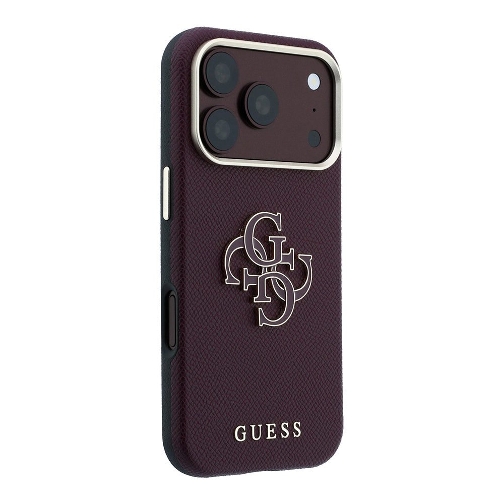 iPhone 18 Pro Max Kılıf Guess Orijinal Lisanslı PU Yazı ve 4G Büyük Metal Logolu Kılıf
