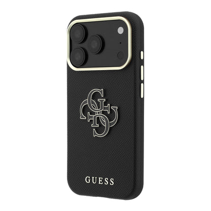 iPhone 18 Pro Max Kılıf Guess Orijinal Lisanslı PU Yazı ve 4G Büyük Metal Logolu Kılıf