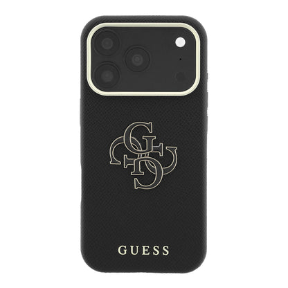 iPhone 18 Pro Max Kılıf Guess Orijinal Lisanslı PU Yazı ve 4G Büyük Metal Logolu Kılıf