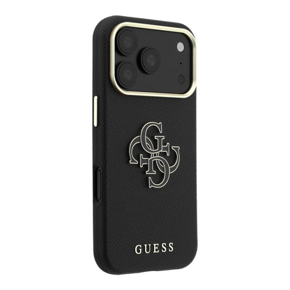 iPhone 18 Pro Max Kılıf Guess Orijinal Lisanslı PU Yazı ve 4G Büyük Metal Logolu Kılıf