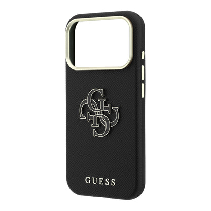 iPhone 18 Pro Max Kılıf Guess Orijinal Lisanslı PU Yazı ve 4G Büyük Metal Logolu Kılıf