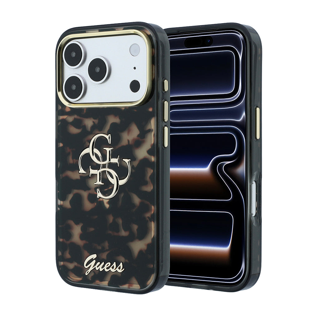 iPhone 18 Pro Max Kılıf Guess Orijinal Lisanslı Yazı ve 4G Büyük Metal Logolu Silikon Kılıf