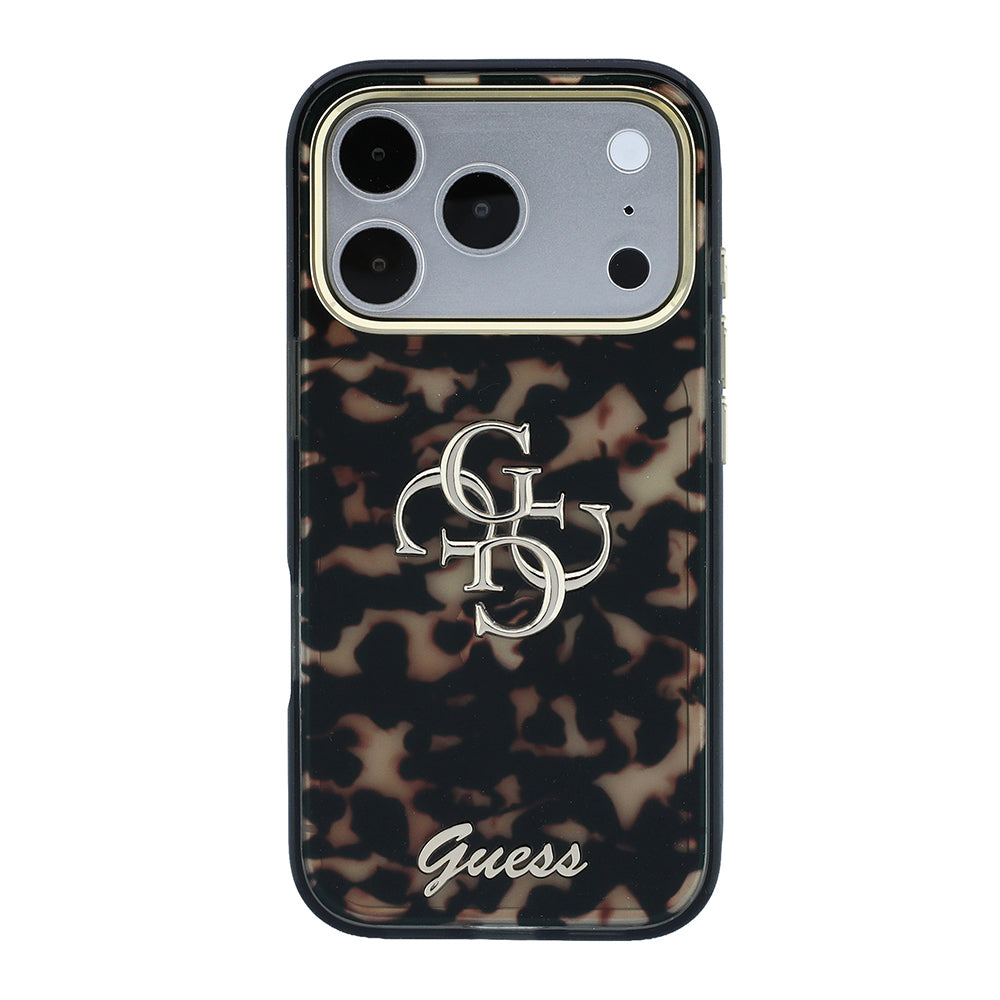 iPhone 18 Pro Max Kılıf Guess Orijinal Lisanslı Yazı ve 4G Büyük Metal Logolu Silikon Kılıf