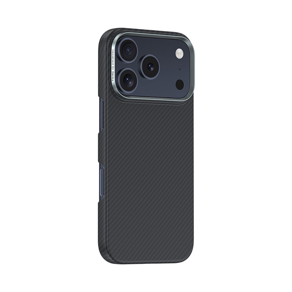 iPhone 18 Pro Max Kılıf Karbon Fiber M-safe Şarj Özellikli Benks Armor Air Yükseltimiş Kamera Çerçevesi C1 600D Kevlar Kılıf