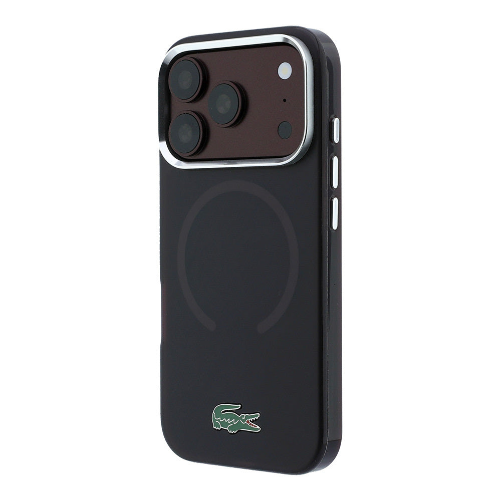 iPhone 18 Pro Max Kılıf Lacoste Orijinal Lisanslı M-safe Şarj Özellikli Lake Timsah Logolu IML Frosted Kılıf