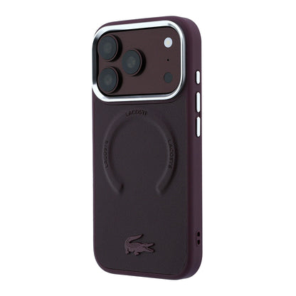 iPhone 18 Pro Max Kılıf Lacoste Orijinal Lisanslı M-safe Şarj Özellikli Lenglen Icon Metal Logolu Kılıf