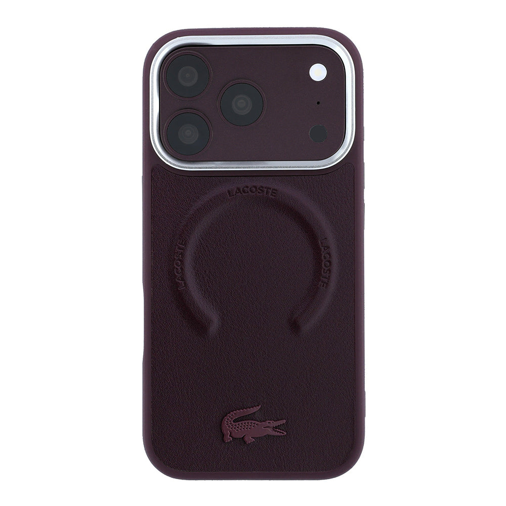 iPhone 18 Pro Max Kılıf Lacoste Orijinal Lisanslı M-safe Şarj Özellikli Lenglen Icon Metal Logolu Kılıf
