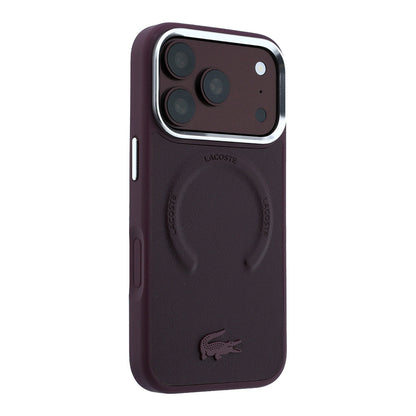 iPhone 18 Pro Max Kılıf Lacoste Orijinal Lisanslı M-safe Şarj Özellikli Lenglen Icon Metal Logolu Kılıf