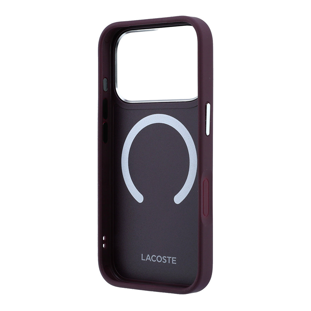 iPhone 18 Pro Max Kılıf Lacoste Orijinal Lisanslı M-safe Şarj Özellikli Lenglen Icon Metal Logolu Kılıf