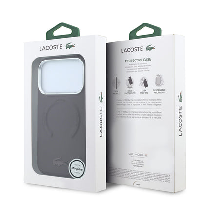 iPhone 18 Pro Max Kılıf Lacoste Orijinal Lisanslı M-safe Şarj Özellikli Lenglen Icon Metal Logolu Kılıf