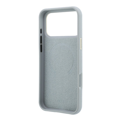 iPhone 18 Pro Max Kılıf Lacoste Orijinal Lisanslı M-Safe Şarj Özellikli PVC Yarı Pike Desenli Arka Yüzey İkonik Timsah Dokuma Logolu Kılıf