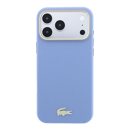 iPhone 18 Pro Max Kılıf Lacoste Orijinal Lisanslı M-Safe Şarj Özellikli PVC Yarı Pike Desenli Arka Yüzey İkonik Timsah Dokuma Logolu Kılıf