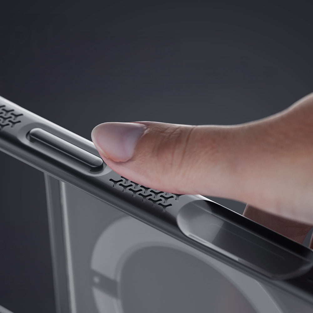 iPhone 18 Pro Max Kılıf Lenyes Air Bumper Serisi M-safe Şarj Özellikli Airbag Tasarımlı Standlı Kılıf