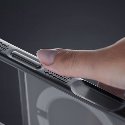 iPhone 18 Pro Max Kılıf Lenyes Air Bumper Serisi M-safe Şarj Özellikli Airbag Tasarımlı Standlı Kılıf