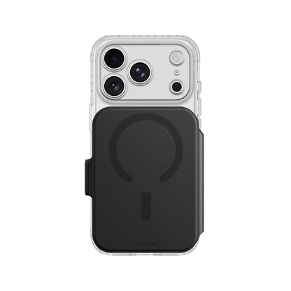 iPhone 18 Pro Max Kılıf M-safe Özellikli Amazingthing Titan Lens Flip Serisi Kartlıklı Kılıf
