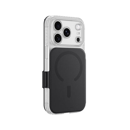 iPhone 18 Pro Max Kılıf M-safe Özellikli Amazingthing Titan Lens Flip Serisi Kartlıklı Kılıf