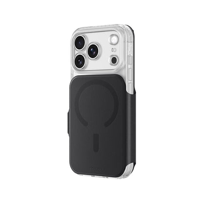 iPhone 18 Pro Max Kılıf M-safe Özellikli Amazingthing Titan Lens Flip Serisi Kartlıklı Kılıf