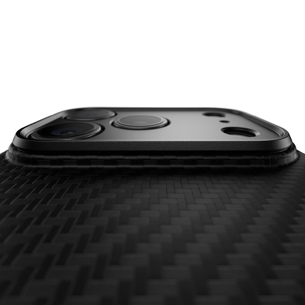 iPhone 18 Pro Max Kılıf M-safe Şarj Özellikli 1500D Aramid Fiber Lens Korumalı Amazingthing Titan Max Serisi Karbon Kılıf