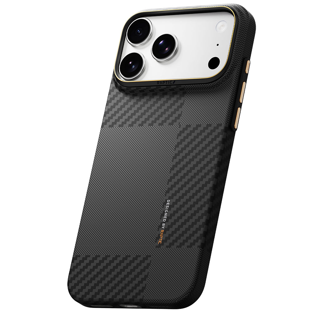 iPhone 18 Pro Max Kılıf M-safe Şarj Özellikli 600D Metal Kamera Çerçeveli Raptic Aramid Fiber Karbon Geotik Serisi Kılıf