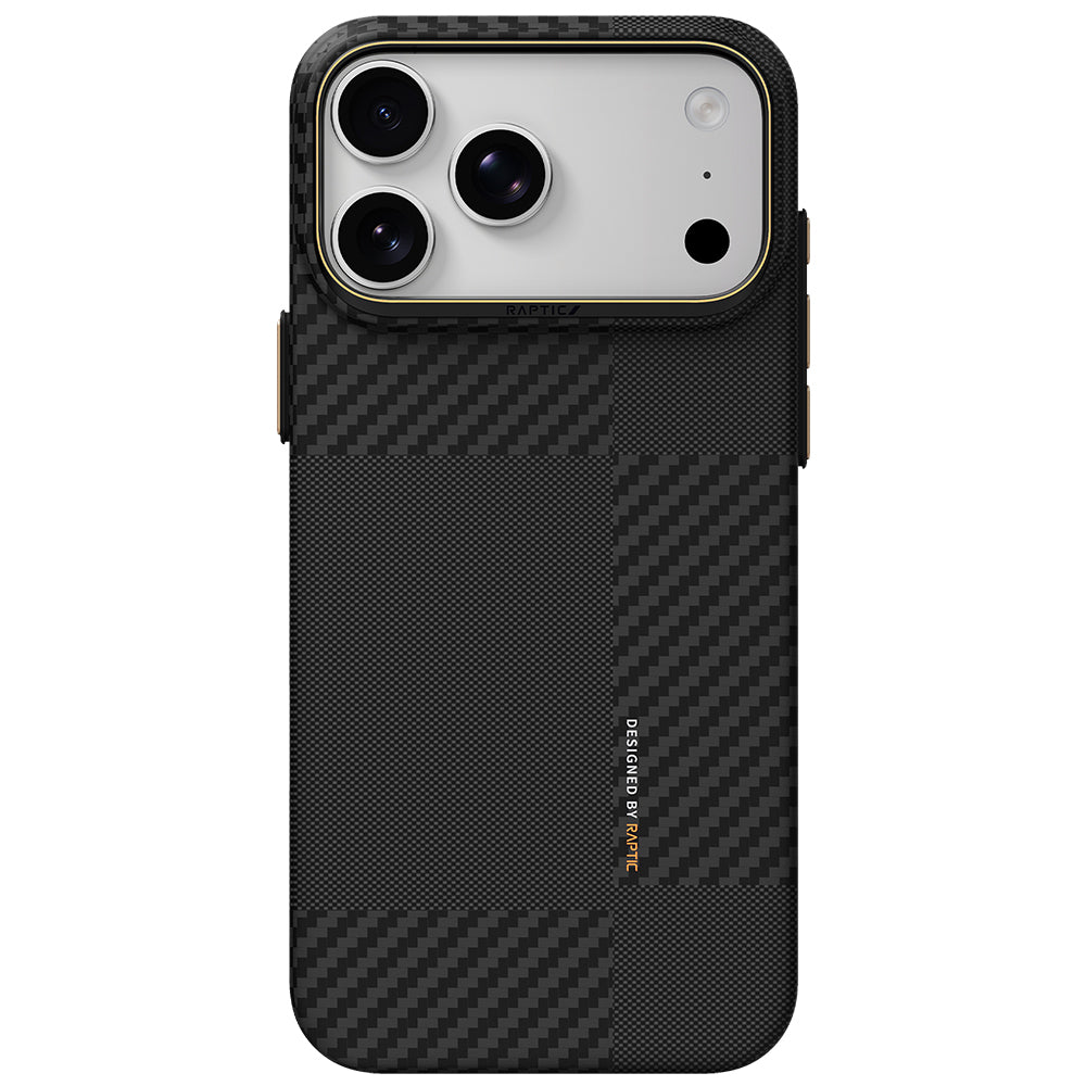 iPhone 18 Pro Max Kılıf M-safe Şarj Özellikli 600D Metal Kamera Çerçeveli Raptic Aramid Fiber Karbon Geotik Serisi Kılıf