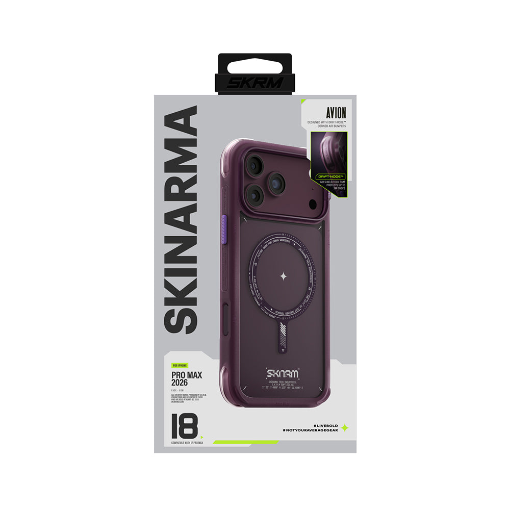 iPhone 18 Pro Max Kılıf M-Safe Şarj Özellikli Airbag Tasarımlı Skinarma Avion Kılıf